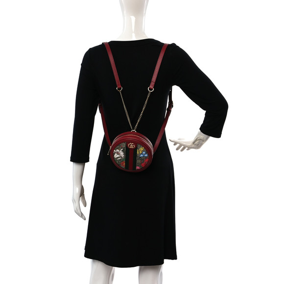 Gucci Gg Supreme Web Flora Mini Ophidia #72276G58 - Picture 2 of 8